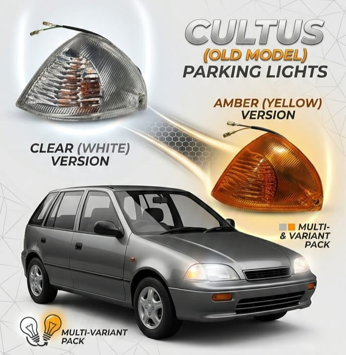 Suzuki Cultus Old Model Parking Lamp Set L+R | Front Parking Lights Pair | Cultus Indicator/Corner Lights 2 Pcs High Quality