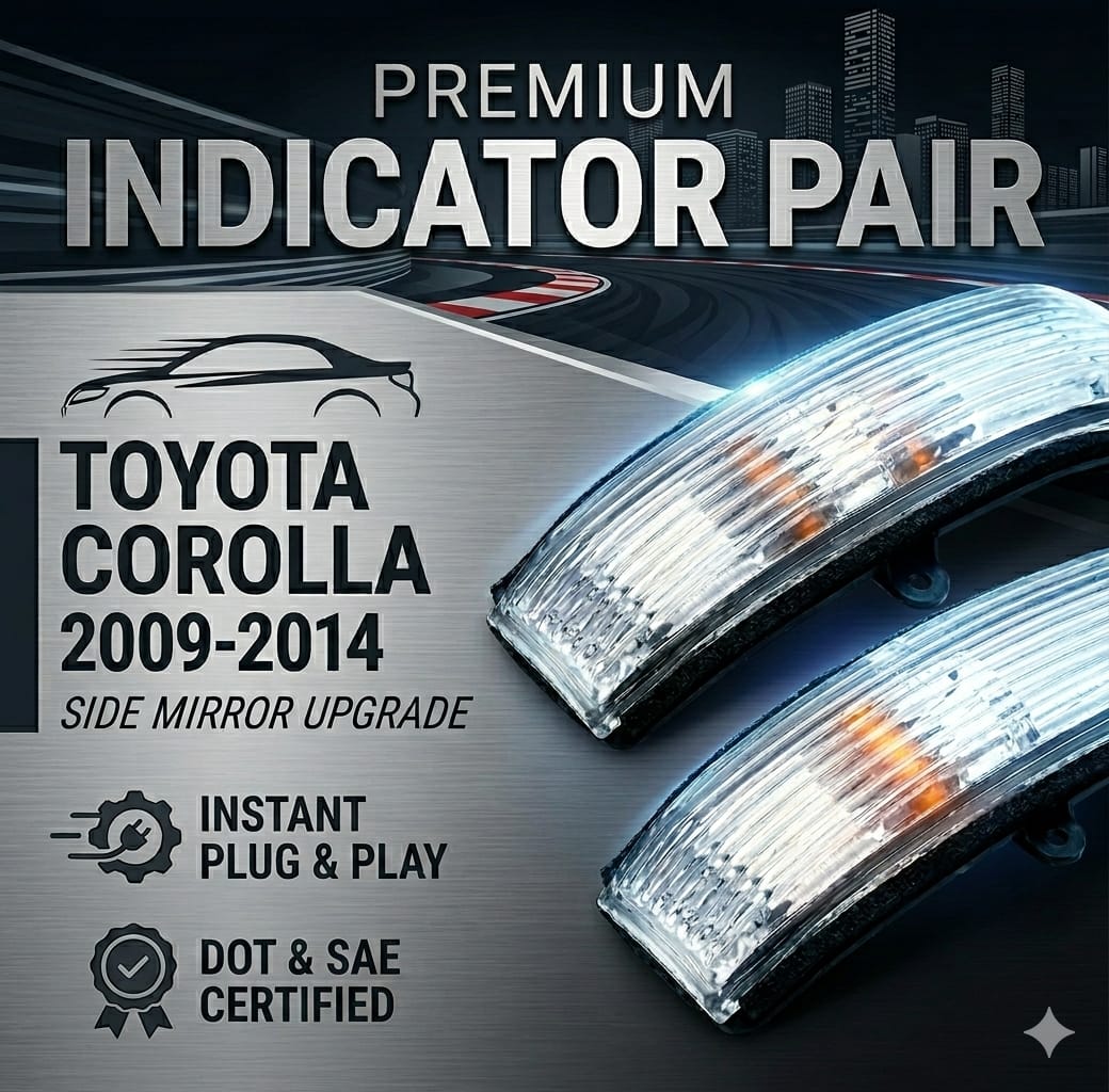 Toyota Corolla 2009–2014 Side Mirror Indicator Light Set (Left + Right) OEM Fit Replacement
