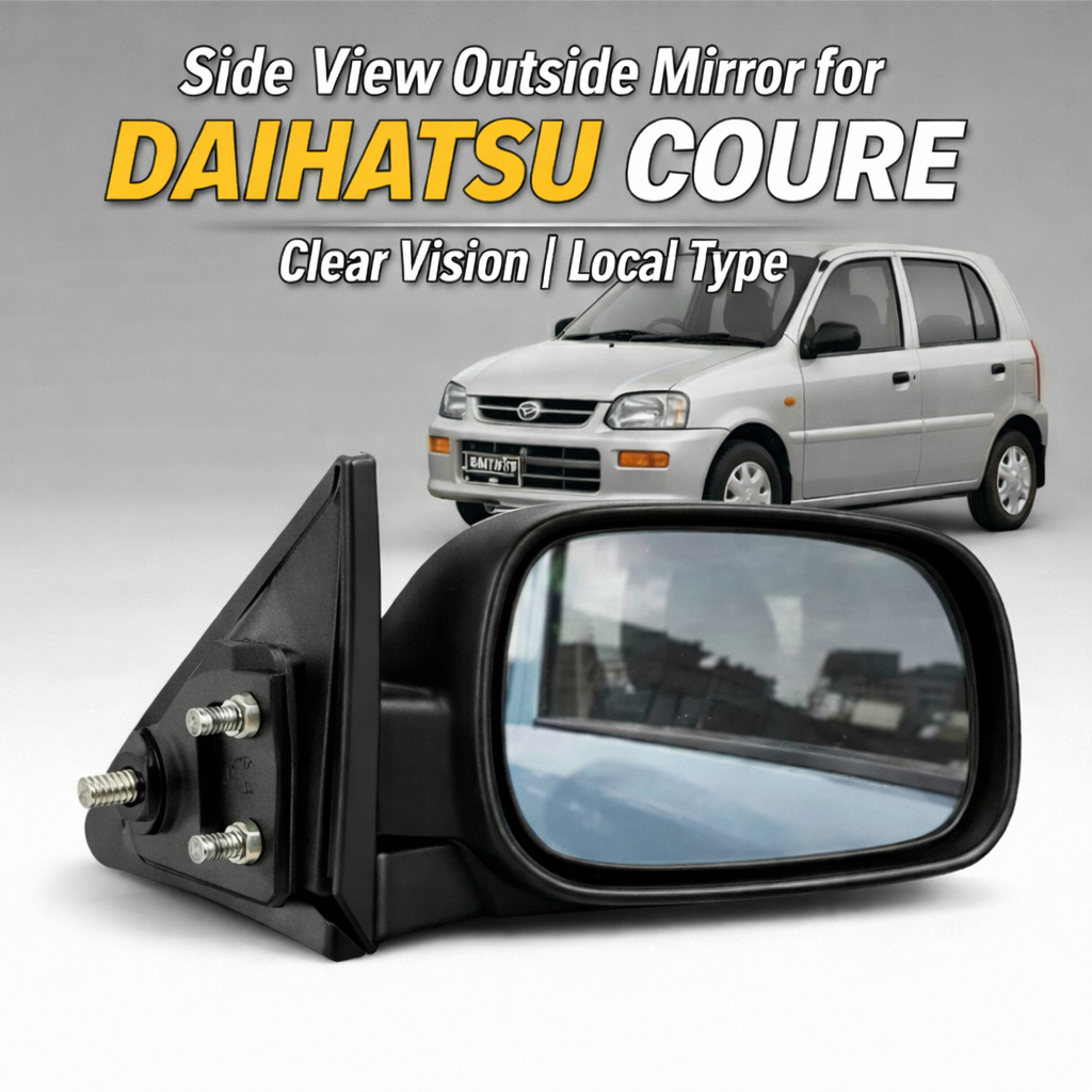 Daihatsu Coure Side Mirrors Both Sides (LH + RH) Exterior Local Model 02 PCS Daihatsu Cuore Side View Mirror