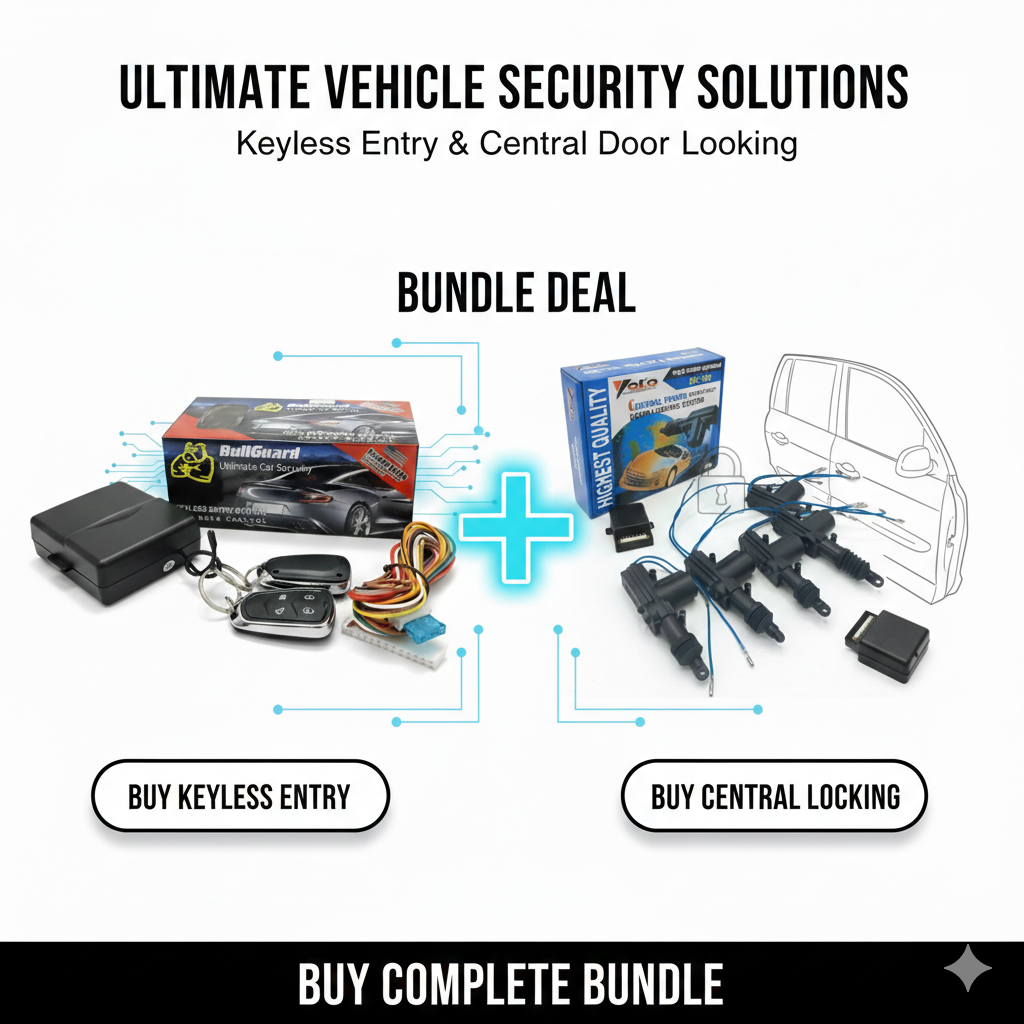 Original YOKO Universal Car Central Locking System 4 Door | Car Keyless Entry System | 12v Heavy Duty Motor Kit | Anti Theft Security Kit | Keyless Entry Remote Control System for cars