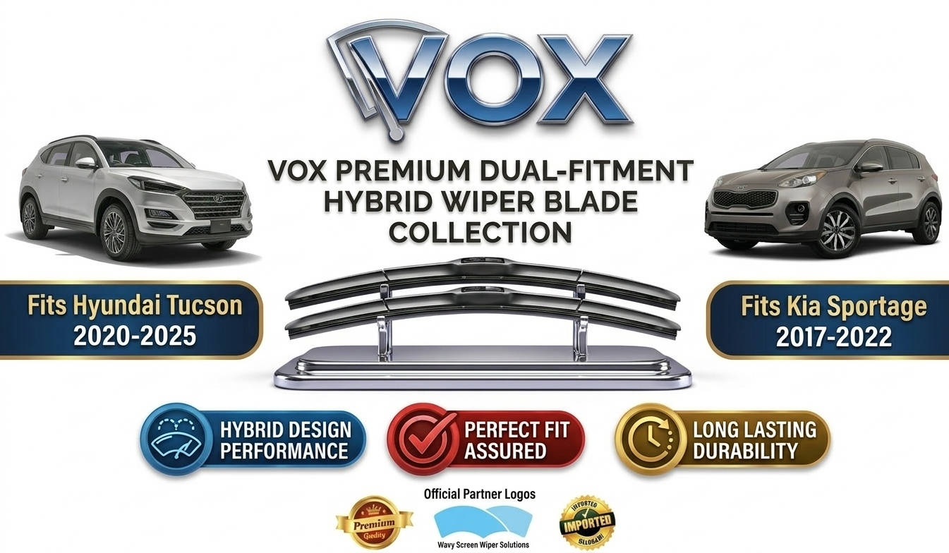 Hyundai Tucson 2020-2025 Wiper Blades & Kia Sportage Wiper Blades 2019-2023 - Hyundai Tucson & Kia Sportage Windshield Wiper Blade