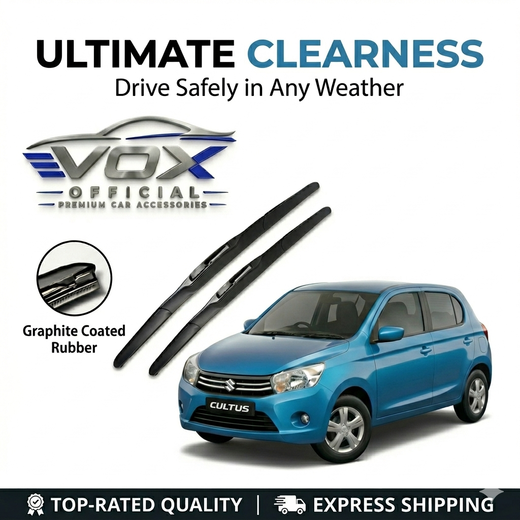 Suzuki Cultus Wiper Blade Set 20/14 Inch 2017-2023 | Front Windshield Wipers – New Model | Smooth & Streak-Free Replacement | Soft & Hybrid Special Frame Options