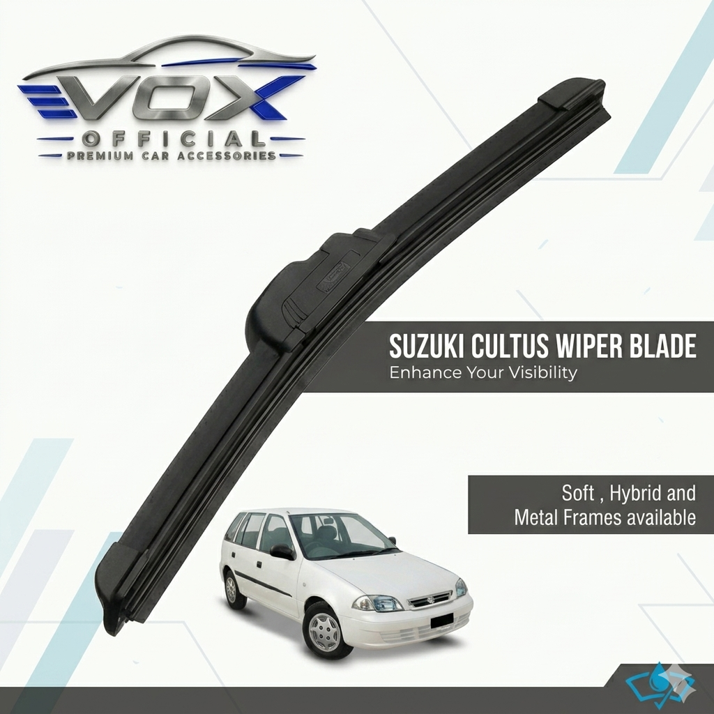 Suzuki Cultus Wiper Blade Set 20/17 Inch 2000-2017 | Old Model Windshield Wipers | Soft, Hybrid Special & Metal Frame Options