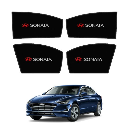 Hyundai Sonata Fixed Type Side Window Sunshade Protection with Logo