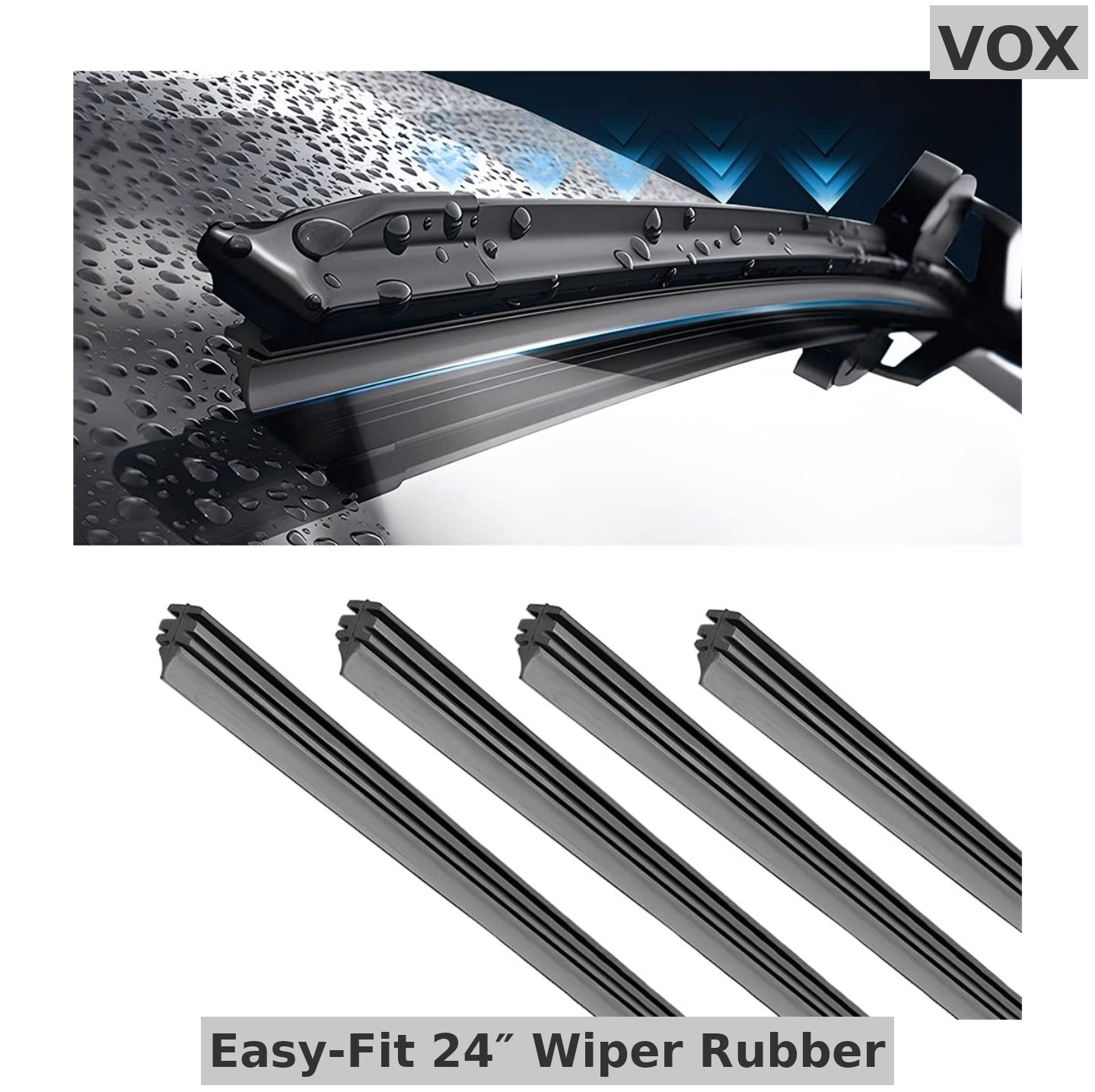 Wiper Blade Rubber Replacement - Windshield Wiper Blade Refill Silicone Rubber 2 Pcs 20 inches and 24 inch Universal – Windshield Wiper Replacement