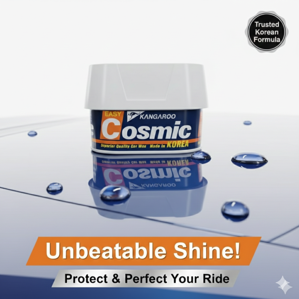 Kangaroo Cosmic Car Wax Polish - High Gloss Car Polish Cream | Scratch Remover and Paint Protection | Long Lasting Shine for All Cars