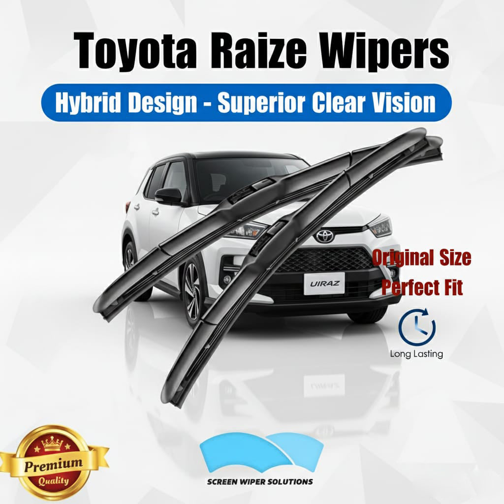 Toyota Raize Wiper Blades 2019-2025 | Front Toyota Raize Windshield Wiper Blades